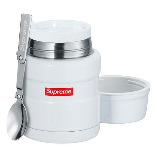 Supreme Thermos Stainless King Food Jar and Spoon White