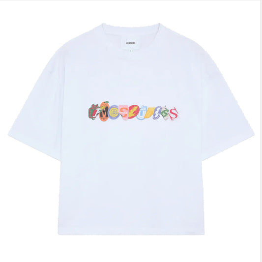 Polera Eme Studios Stickers White