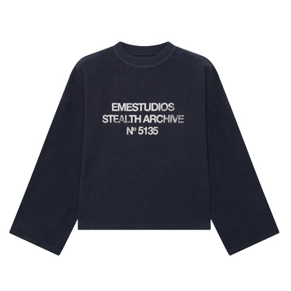Poleron Eme Studios Crewneck Stealth Navy Reverse - XL
