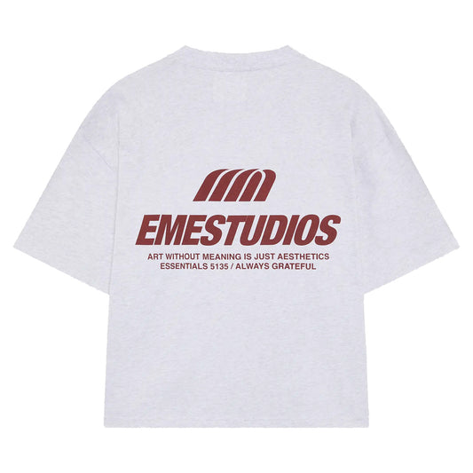 Polera Eme Studios Meaning Heather Grey Oversized - L
