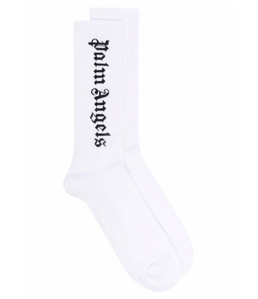 Palm Angels Gothic Logo Socks White (1 und)