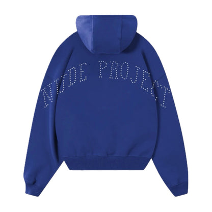 Poleron Nude Lights Zip-Up Hoodie Blue - L