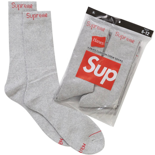 Supreme Hanes Cushion Crew Socks Grey (1 un)