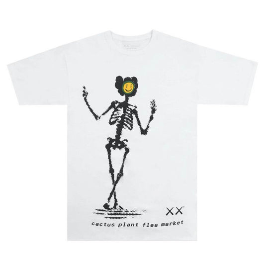 Polera Cactus Plant Flea Market x KAWS Tee White