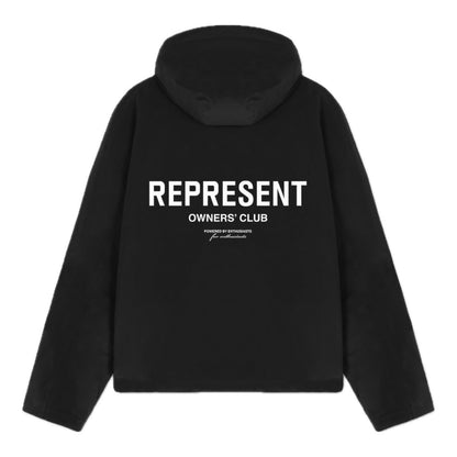 Chaqueta Represent Owners Club Nylon Pullover Jacket Black