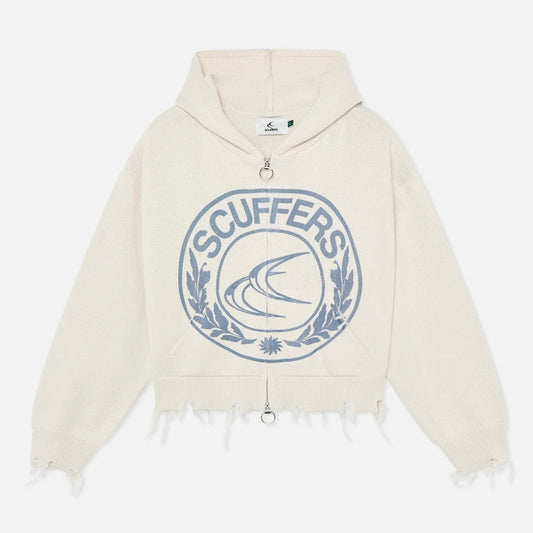 Sweater Scuffers CLG Ecru Knit Zipper