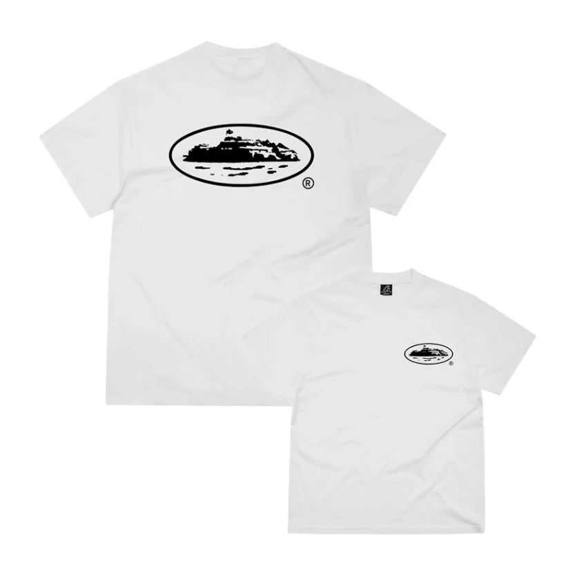 Polera Corteiz Island Print White