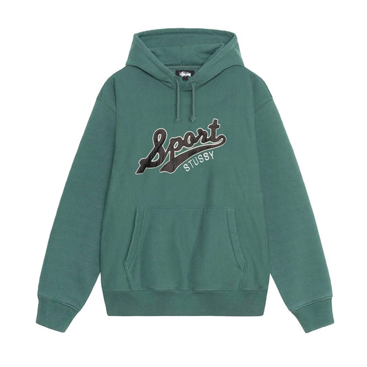 Poleron Stussy Satin Patch Oversized Hoodie Green - L