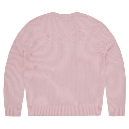 Sweater Corteiz Crochet Applique Knit Pink