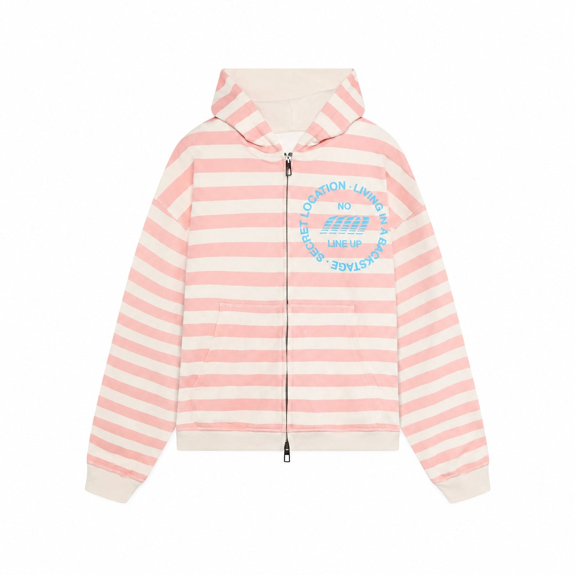 Poleron Eme Studios Wander Pink Cropped Boxy Full Zip