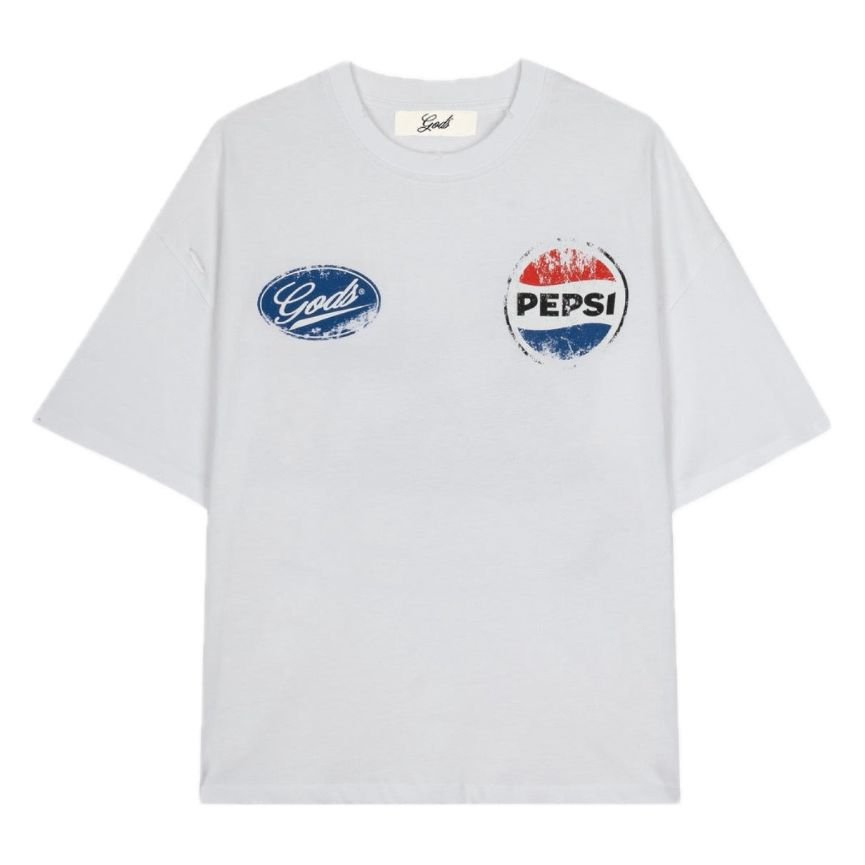 Polera Fake Gods Racer Boxy Tee White