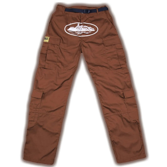 Pantalon Corteiz Guerillaz Cargo Pants Brown - Talla M
