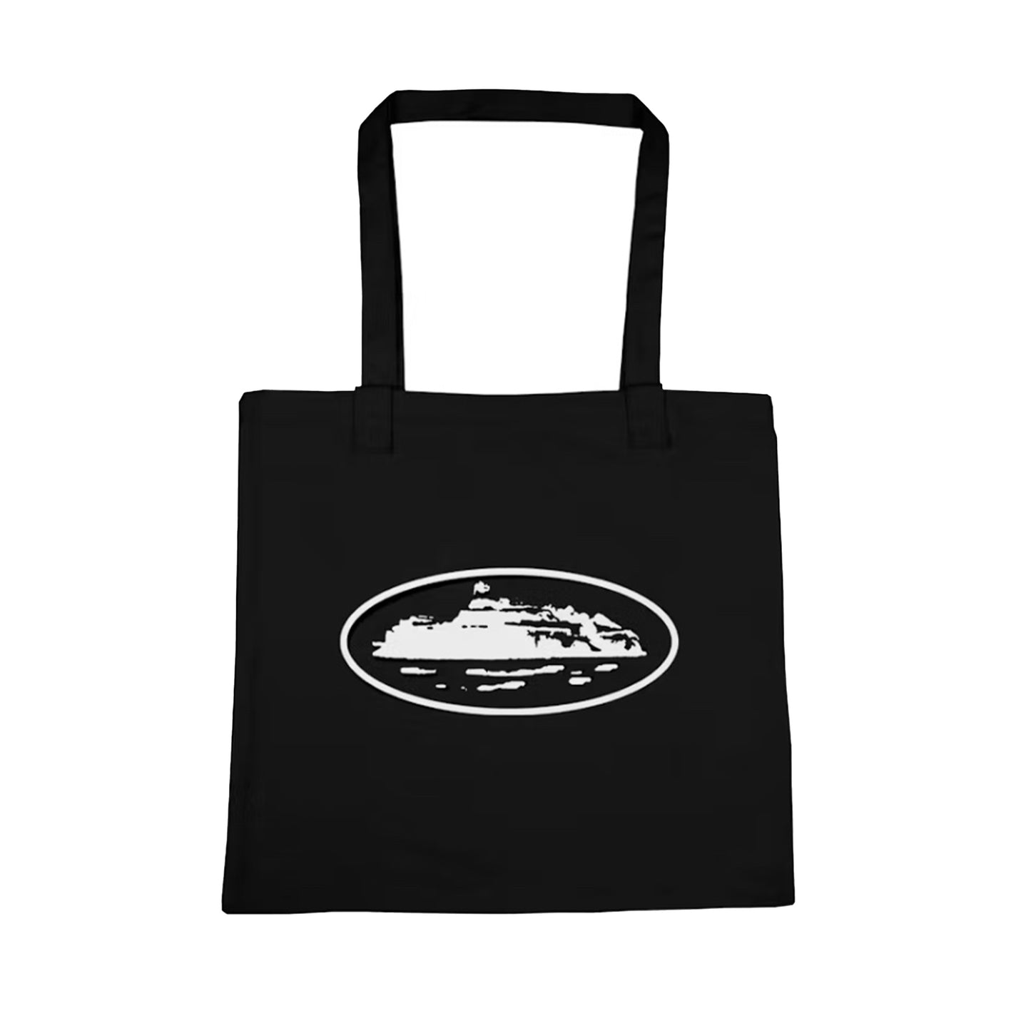 Corteiz Island Tote Bag Black/White