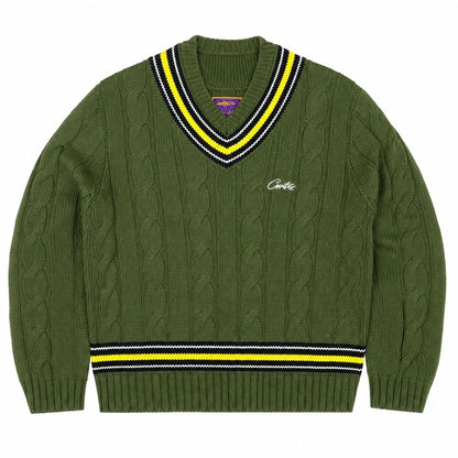 Sweater Corteiz Wimblendon Knit Khaki