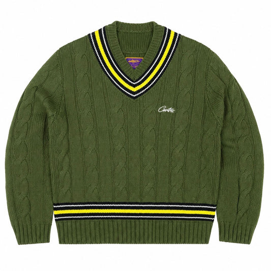 Sweater Corteiz Wimblendon Knit Khaki