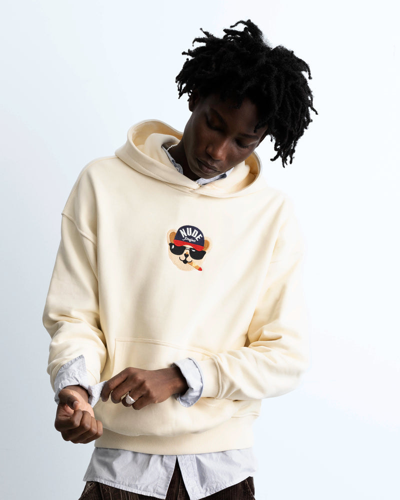 Poleron Nude Teddy Hood Marshmallow - L