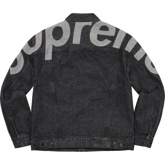 Supreme Inset Logo Denim Trucker Jacket Black - L