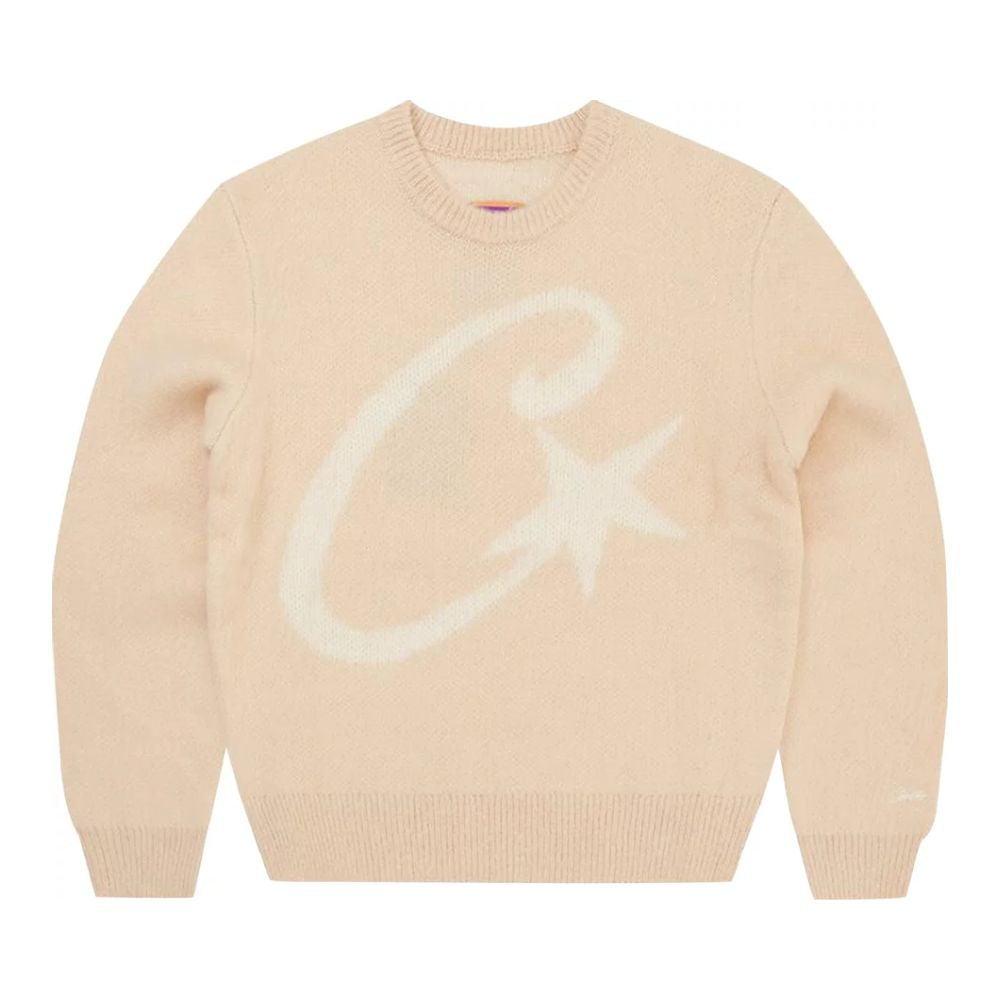 Sweater Corteiz C Star Mohair Knit Cream