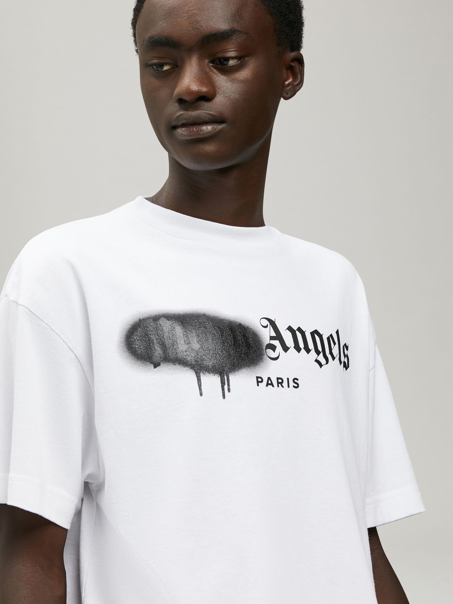 Palm Angels Paris Sprayed T-Shirt White/Black
