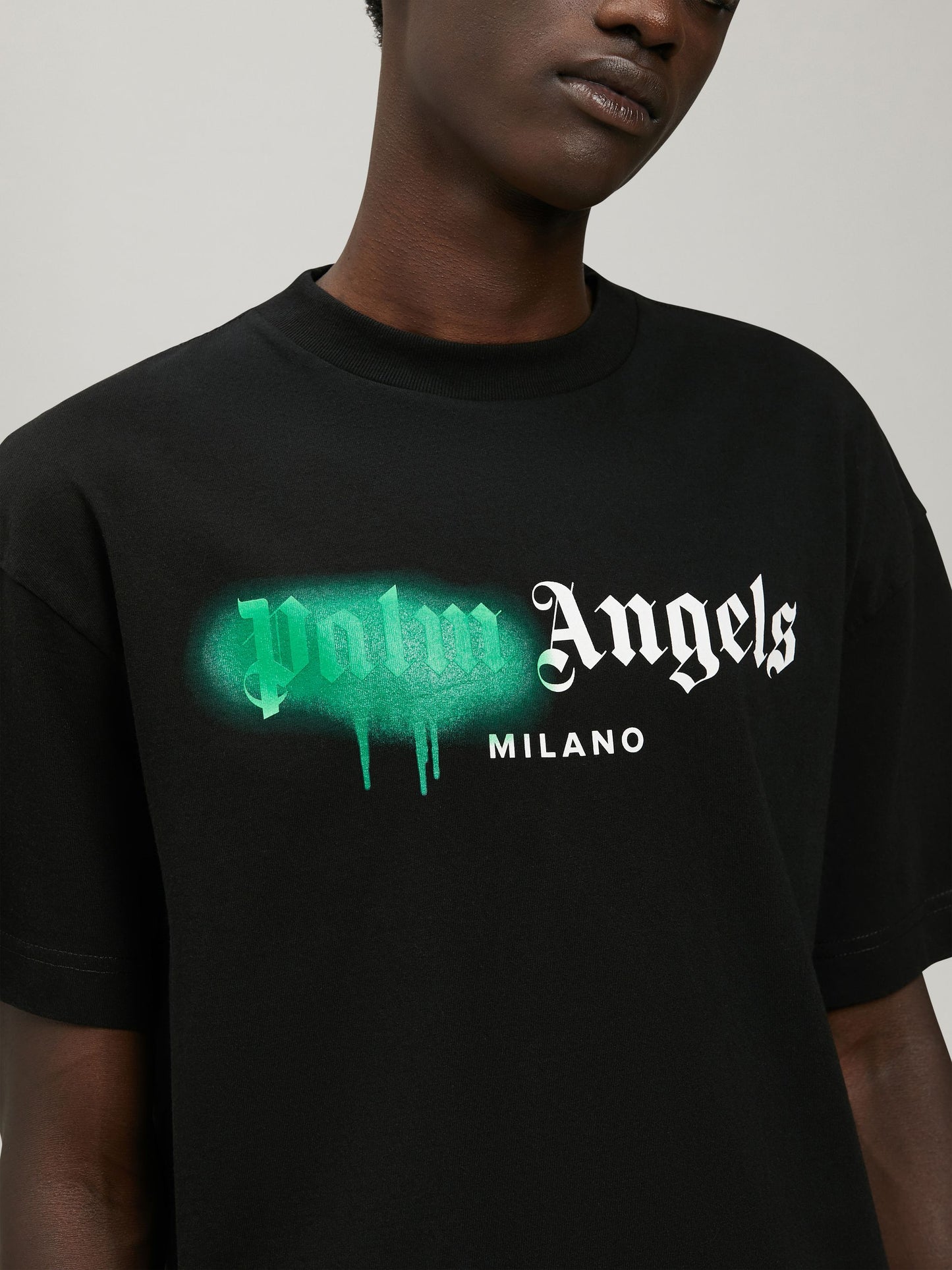 Palm Angels Milano Sprayed T-Shirt Black/Green