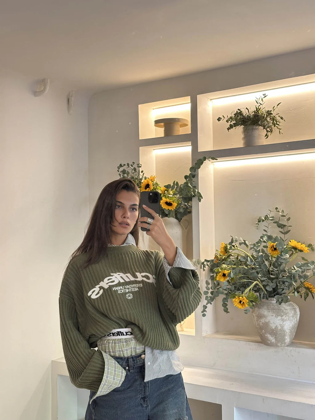 Sweater Scuffers Iconic Jersey Caqui Knit