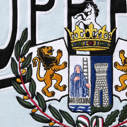 Poleron Supreme Crest Applique Half Zip Pullover Light Blue