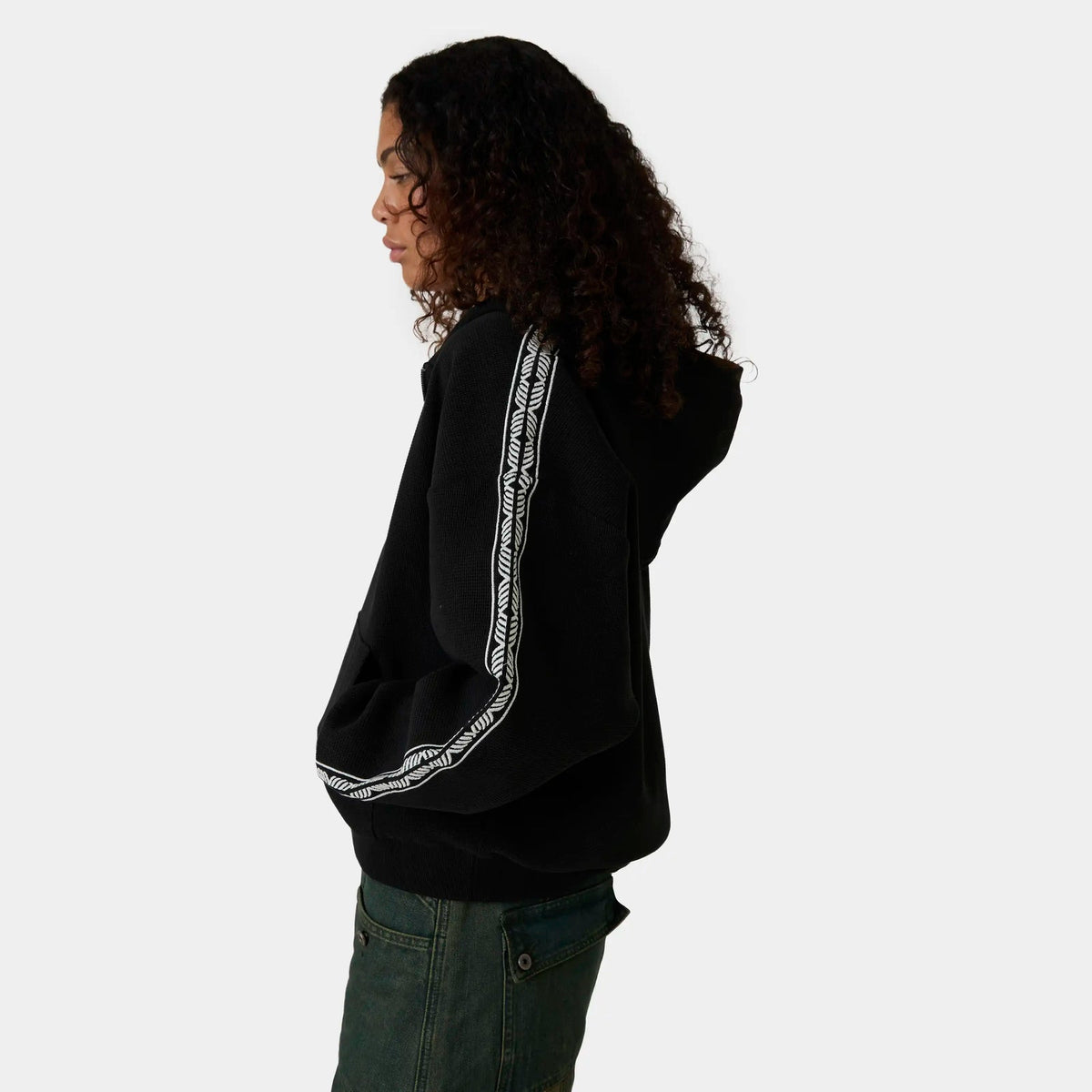 Poleron Eme Studios Puller Black Half Zip
