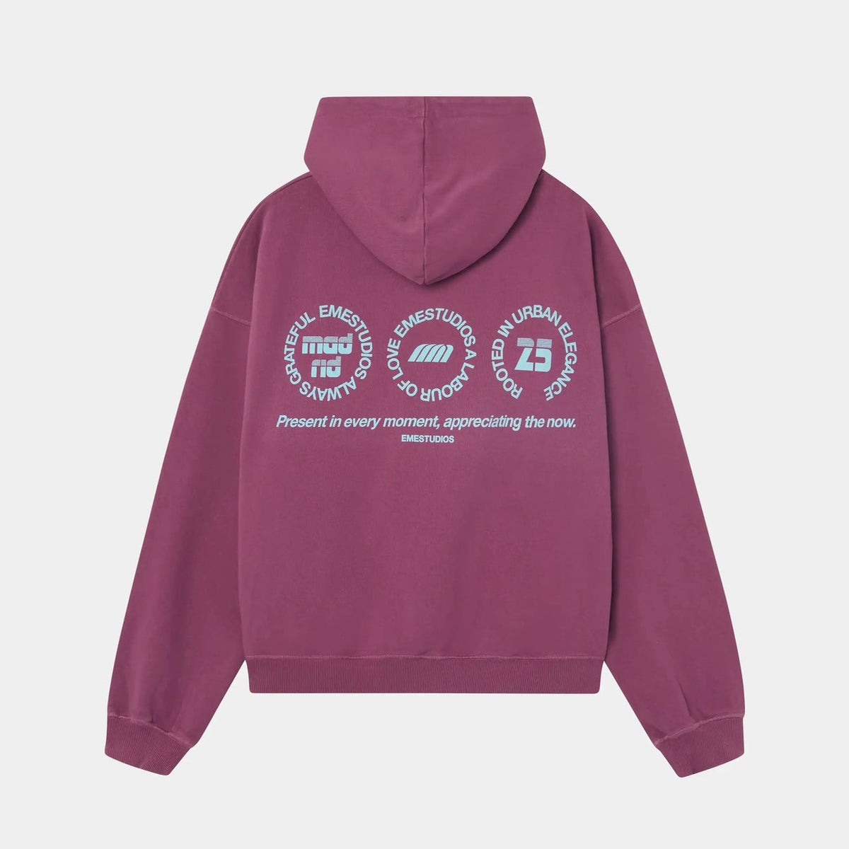 Poleron Eme Studios Stamp Maroon Oversized