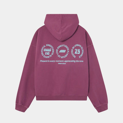 Poleron Eme Studios Stamp Maroon Oversized