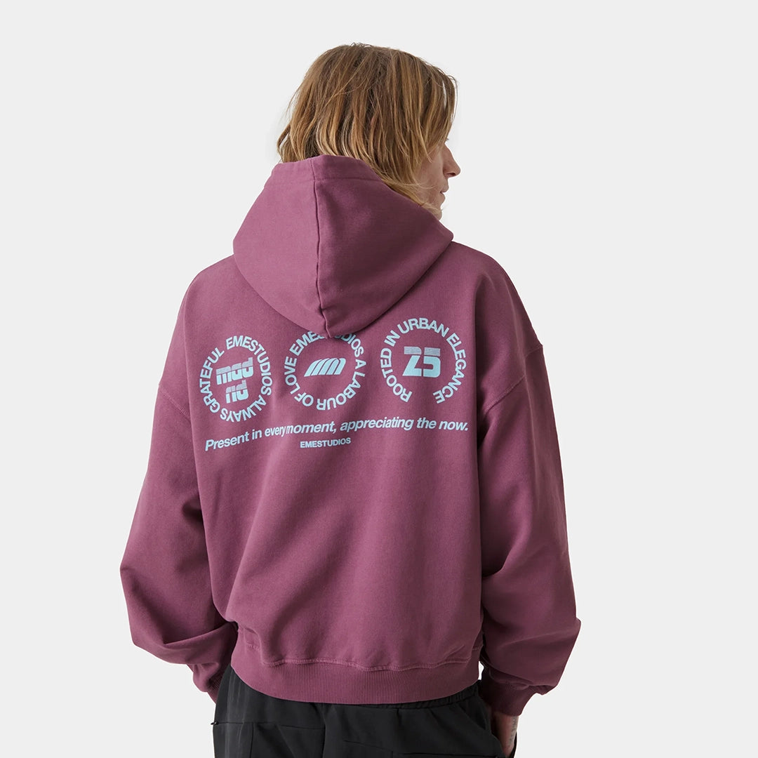 Poleron Eme Studios Stamp Maroon Oversized