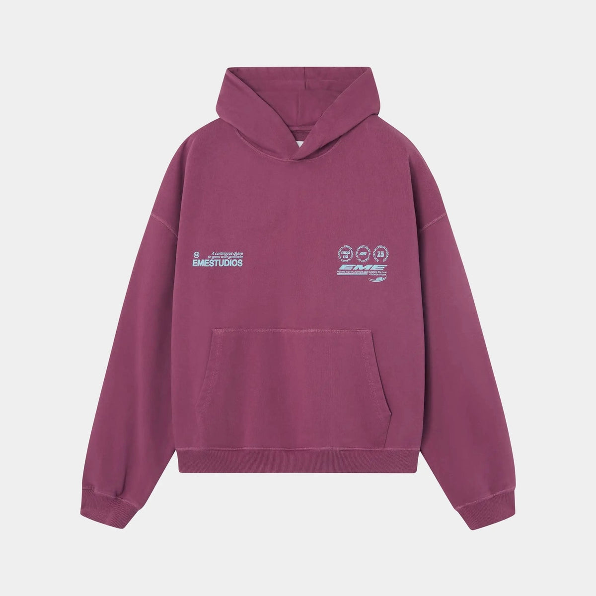 Poleron Eme Studios Stamp Maroon Oversized