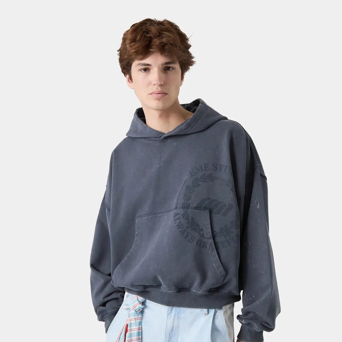 Poleron Eme Studios Min Ombre Blued Oversized