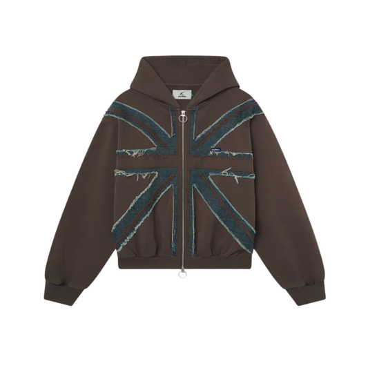 Poleron Scuffers Flag Brown Zipper