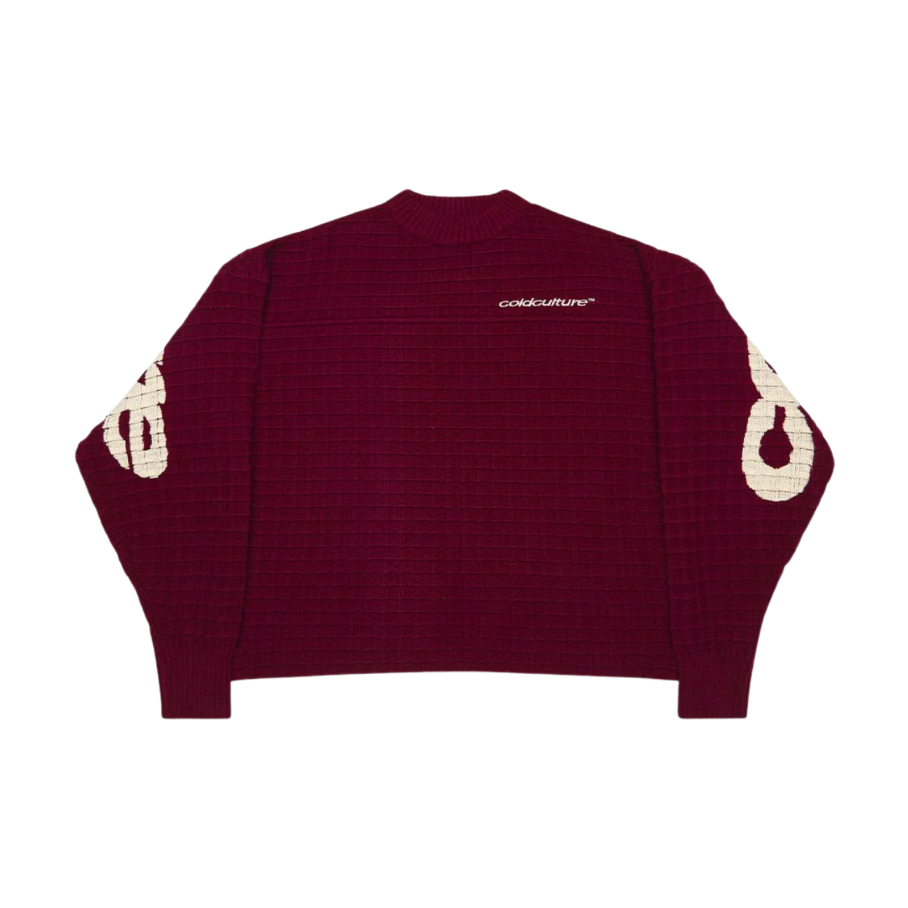 Sweater Cold Culture Crunchy Waffle Burgundy
