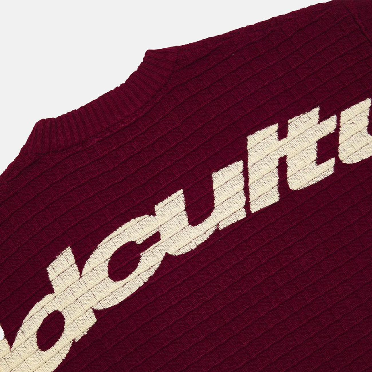 Sweater Cold Culture Crunchy Waffle Burgundy