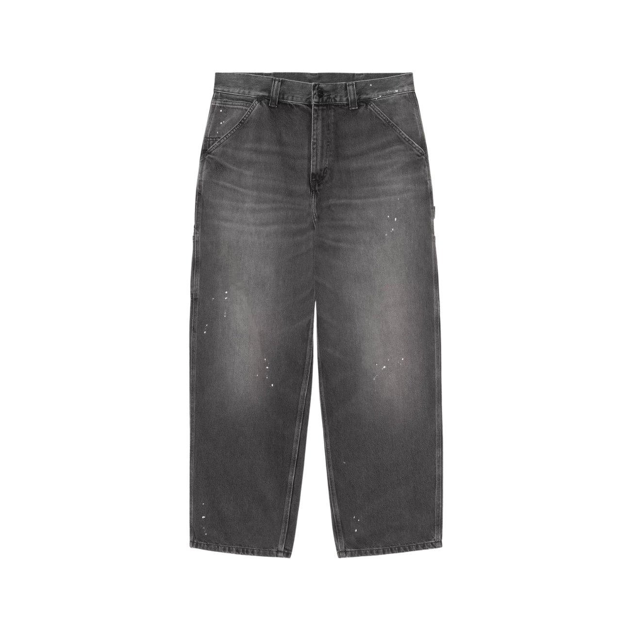 Pantalon Carhartt WIP OG Single Knee Black Destroy Wash Splatter