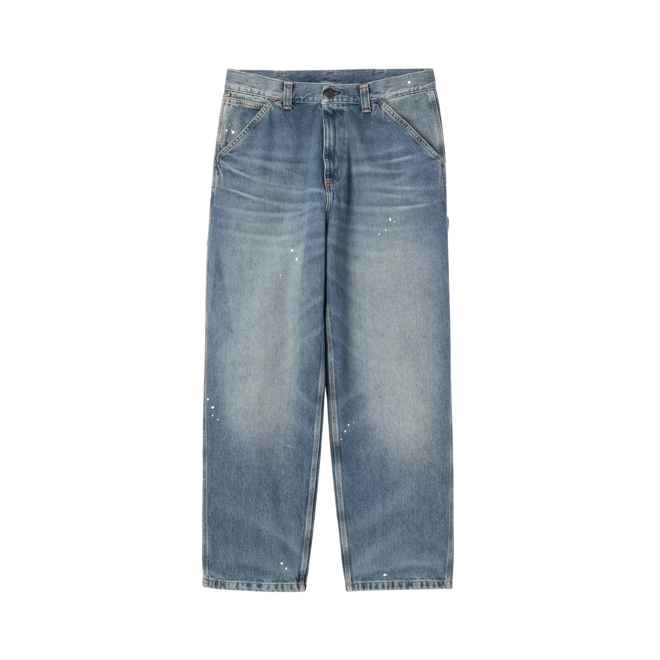 Pantalon Carhartt WIP OG Single Knee Blue Destroy Wash Splatter