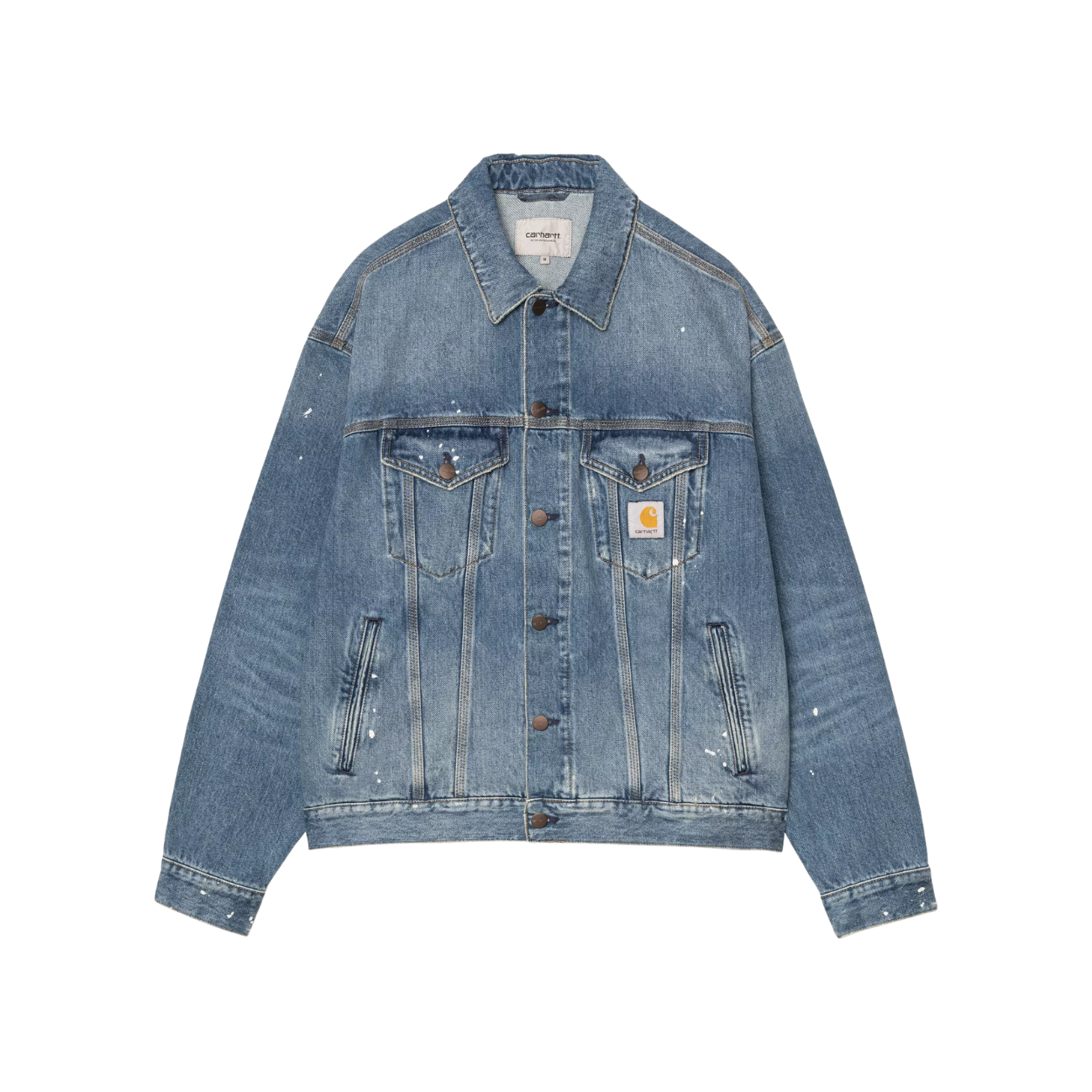 Chaqueta Carhartt WIP Helston Blue Destroy Wash Splatter