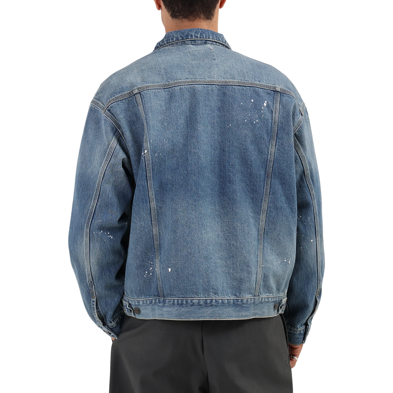 Chaqueta Carhartt WIP Helston Blue Destroy Wash Splatter