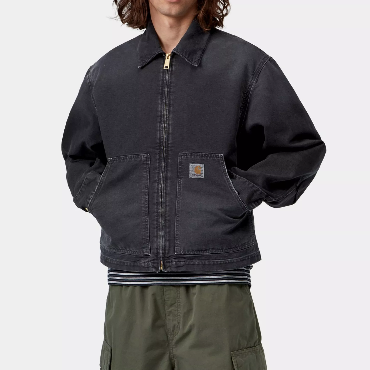 Chaqueta Carhartt WIP OG Arcan Black Destroy Wash