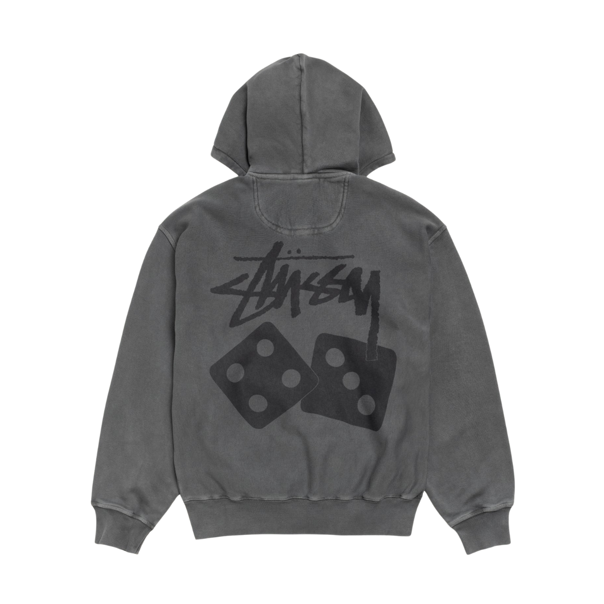 Poleron Stussy Dice Pig. Dyed Black