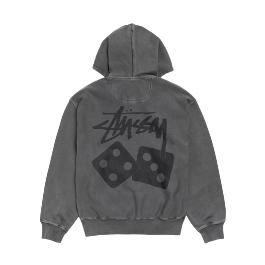 Poleron Stussy Dice Pig. Dyed Black