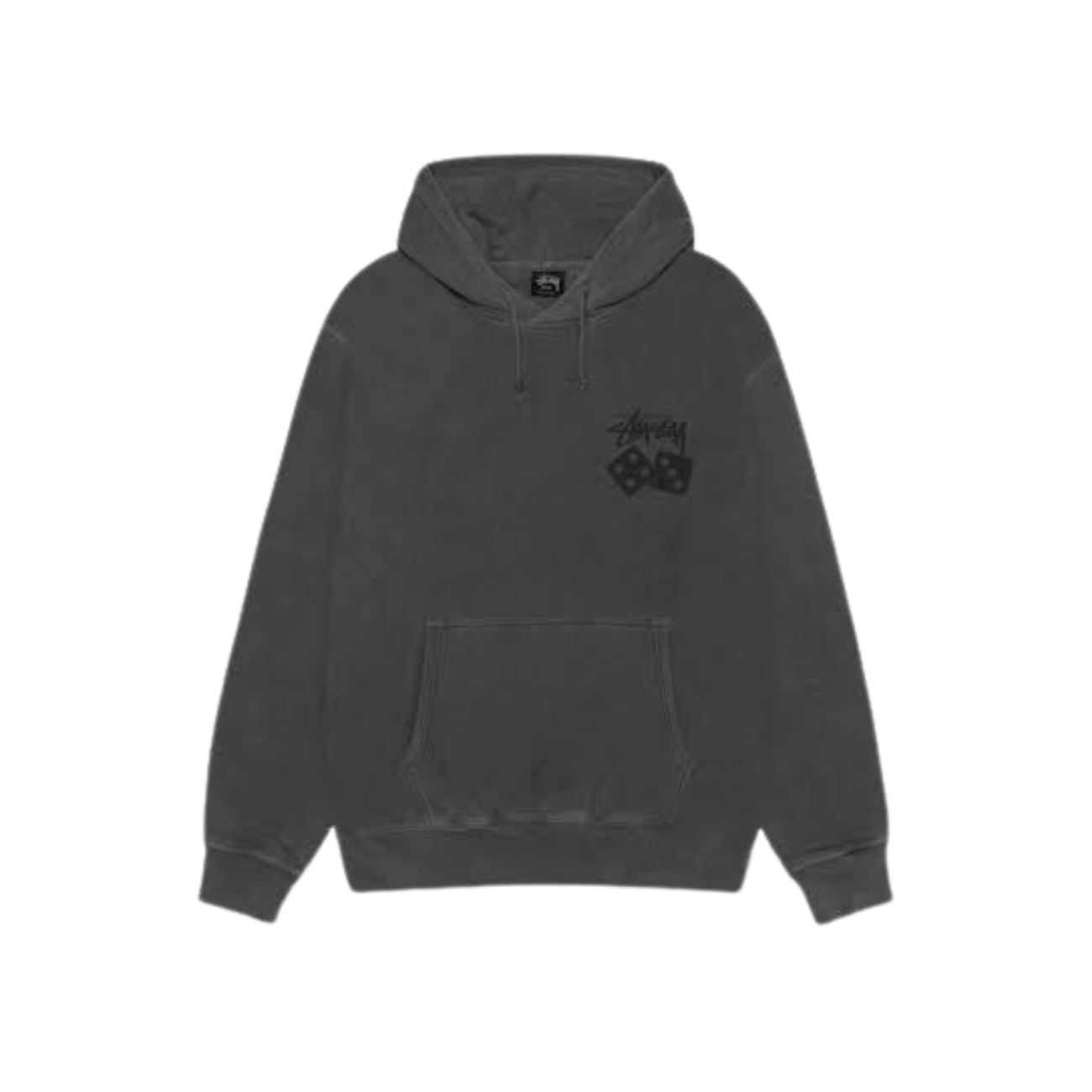 Poleron Stussy Dice Pig. Dyed Black