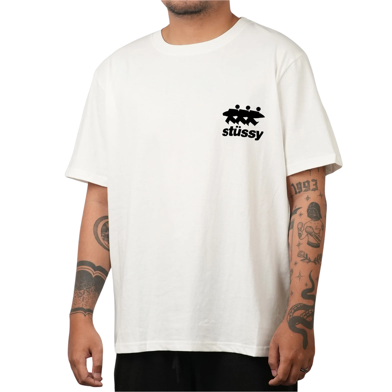 Polera Stussy Surfwalk Pig. Dyed Natural
