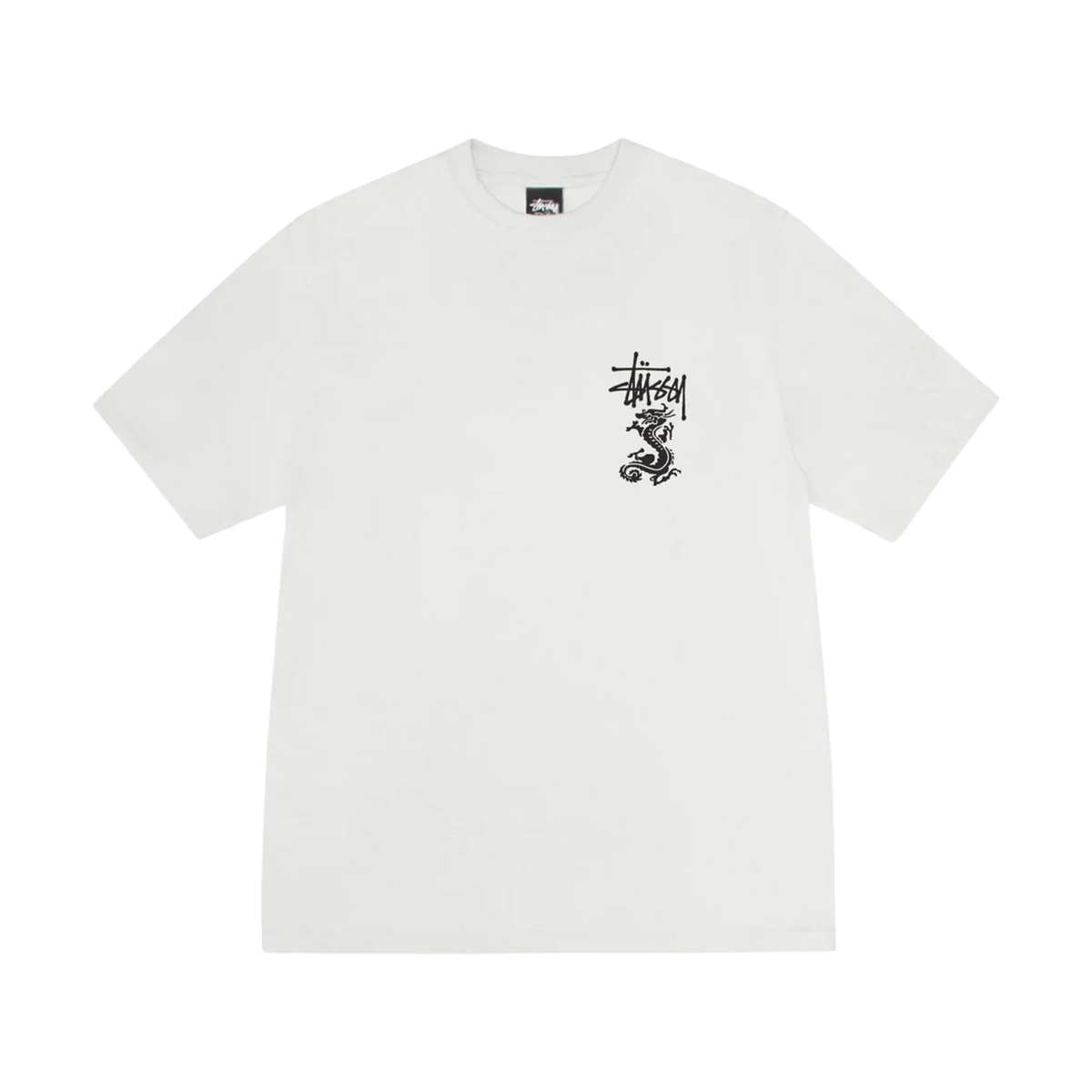 Polera Stussy Double Dragon Pig. Dyed Natural