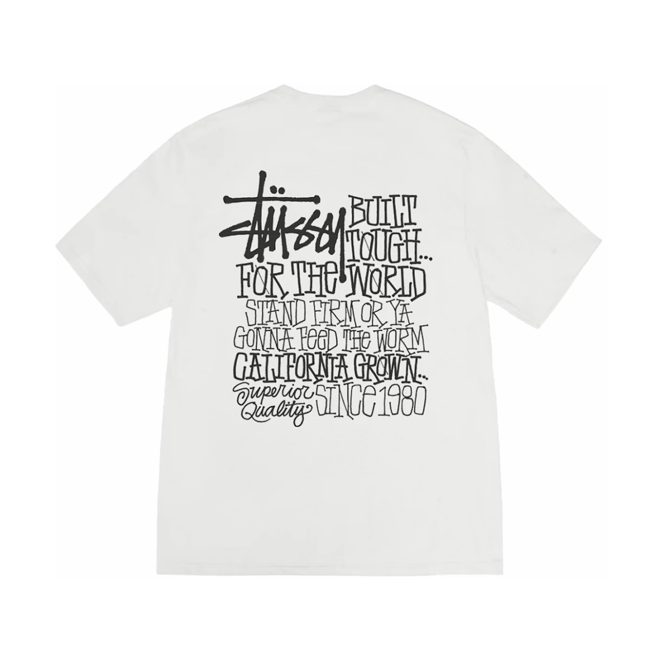 Polera Stussy California Grown Pig. Dyed Natural