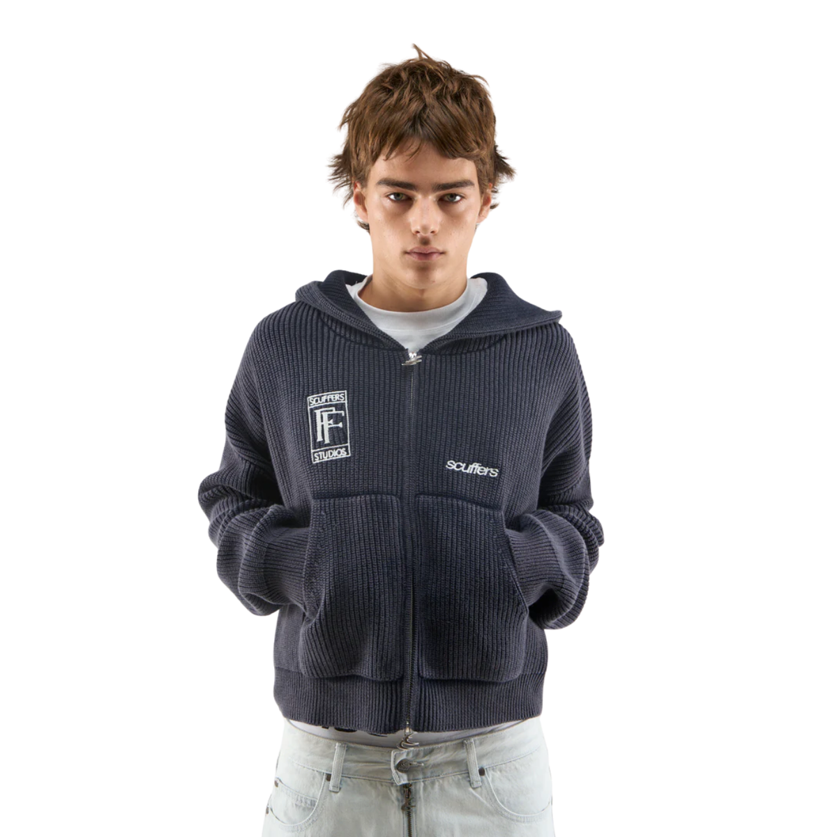 Sweater Scuffers Signal Dark Zipper