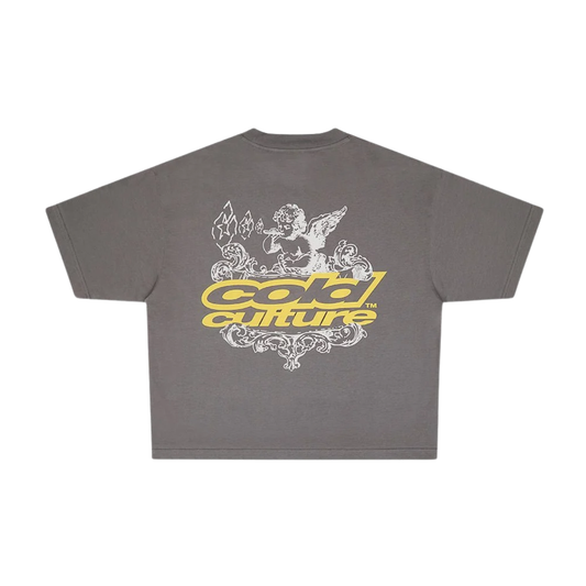 Polera Cold Culture Smoking Angel Grey
