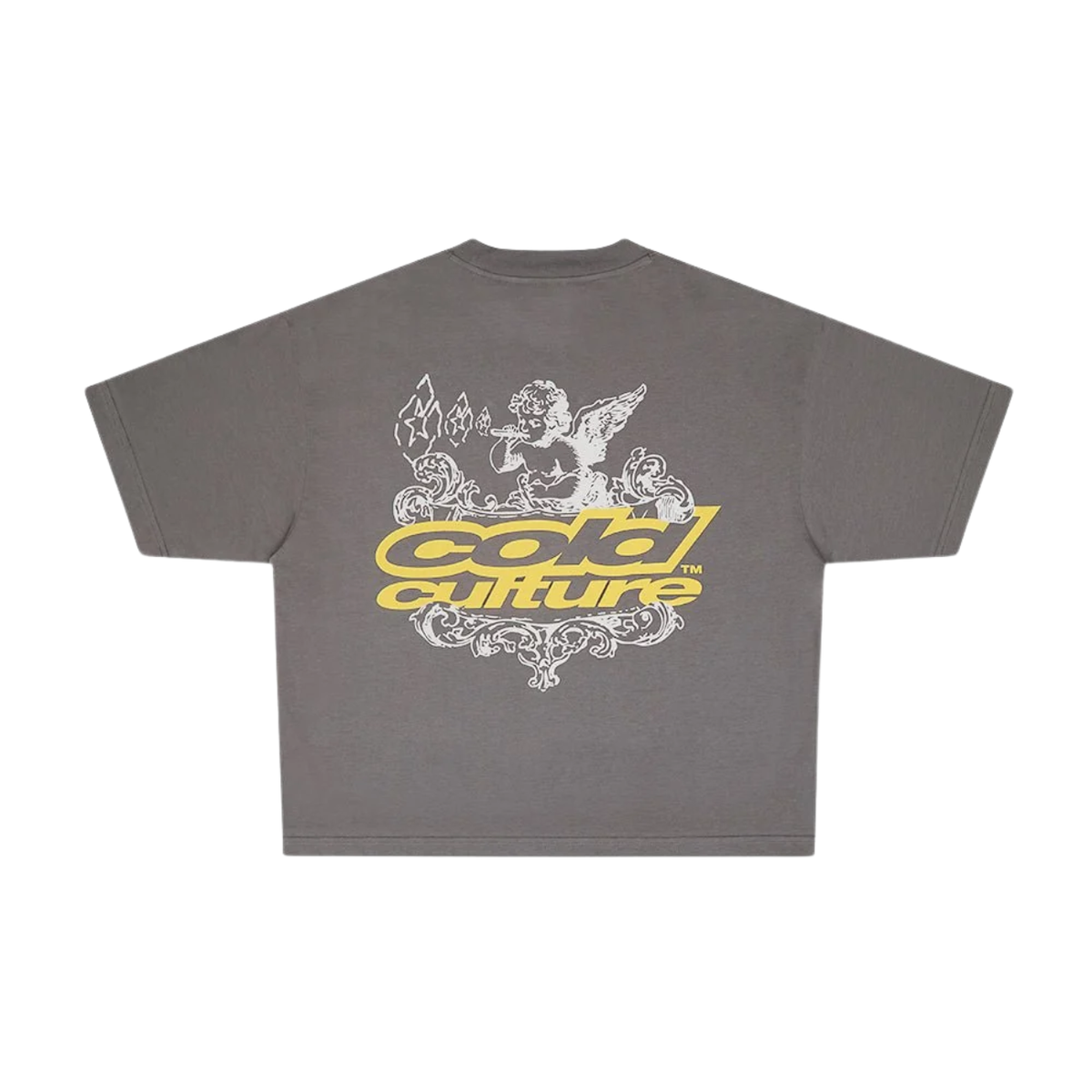 Polera Cold Culture Smoking Angel Grey