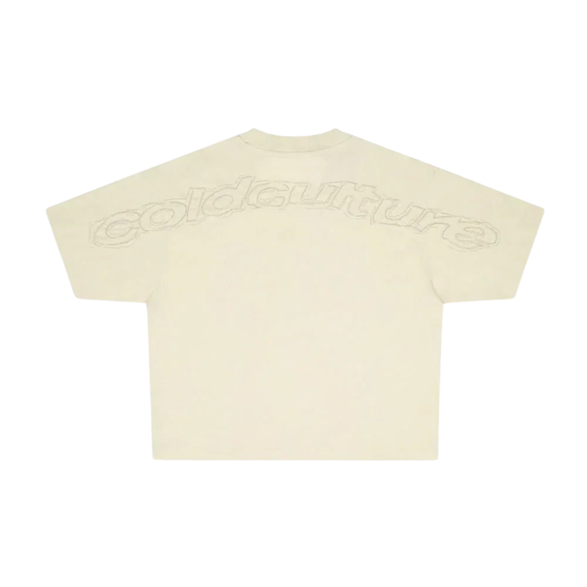 Polera Cold Culture Distress Curved Cream